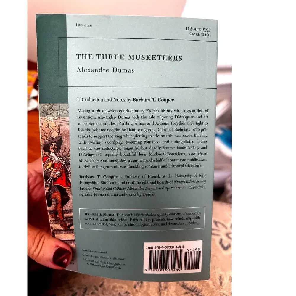 Book Paperback: The Three Musketeers, Dumas Classic Novel